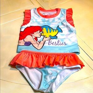 DISNEY PRINCESS 4 T Childs 2 piece swimsuit suit